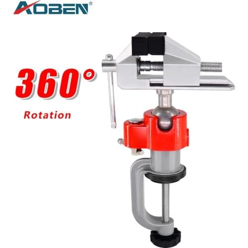 AOBEN Aluminium Alloy Bench Vise Table 360 Degree Rotary Table Clamp Multifunctiona DIY Fixed Repair Hobby Woodworking Tool