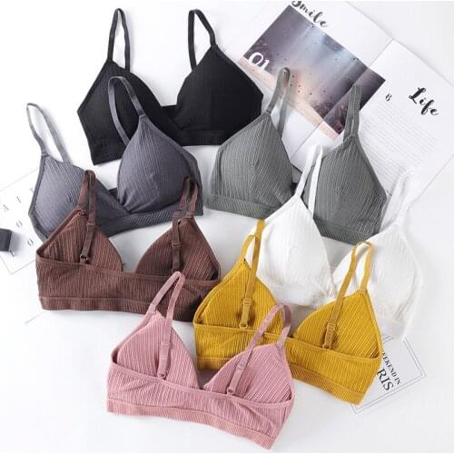 Adjustable Shoulder Strap Bralette Gather Shockproof Bra Push Up Leisure Soft Breathable Bras