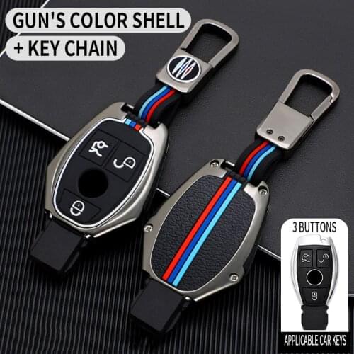 Zinc Alloy Car Key Case Cover Key Bag For Mercedes Benz A B C S Class AMG GLA CLA GLC W176 W221 W204 W205 Accessories Holder