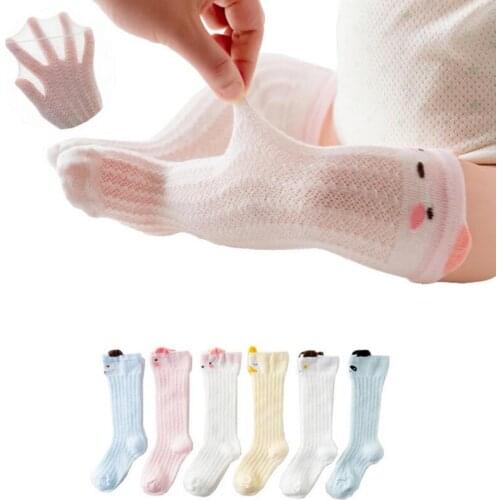 Baby Stockings Summer Mesh Cartoon High Tube over the Knee Baby Anti-mosquito Socks Babies' Socks 0-1-3 Years Old