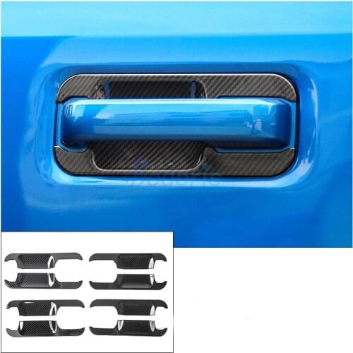 For Ford F150 RAPTOR 2017 2018 2019 Carbon Fiber Color Car handle Bowl Protective Cover Door Handle Outer Trim Accessories