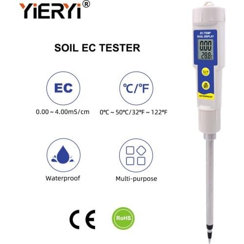 EC-315 Multi-purpose Soil EC Tester Waterproof soil meter 0.00-4.00ms/cm for lab aquarium soil tester