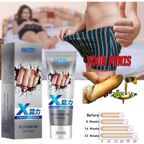 50ml Male Penis Enlargement Growth Gel Sex Toys Big Dick Erection Cream Cock Erection Extensions Enlarge Massage Oil