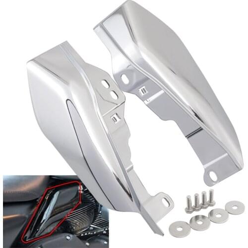 Chrome Black Engine & Mid-Frame Air Deflector Cover Decorative Trim Fit For Harley Touring Electra Street Glide 2017-up