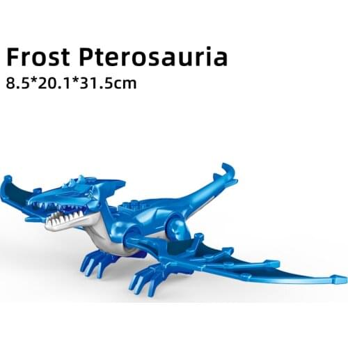 Jurassic World Dinosaur Toys Ice Pterosaurs Velociraptor Building Blocks Set Bricks Constructor MOC Dragon Kids Christma