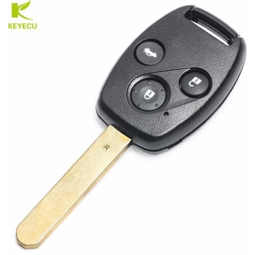 KEYECU 3 Button Keyless Entry Remote Car Key Fob 433Mhz ID48 for Honda Accord 2003-2005, CRV 2005-2006