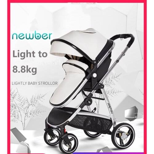 High landscape Baby stroller leather can sit and lie childrens lightweight folding two-way summer baby stroller newborn