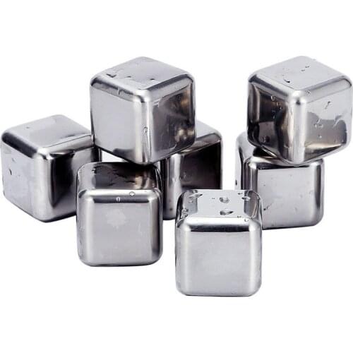 Reusable Stainless Steel Ice Cubes Chilling Whisky Stones for Whiskey Wine Keep Your Drink Cold Longer Ice stone islande