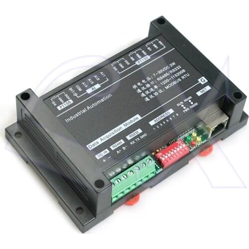 4PT100 temperature thermal resistance acquisition module 4AI input RS485 RS232 modbus TCP&RTU temperature transmitter Ethernet