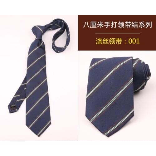 Mens 8cm Business Formal Wear Necktie Stripes Groom Married Korean Version Work Professional Youth Navy Blue Wine Red