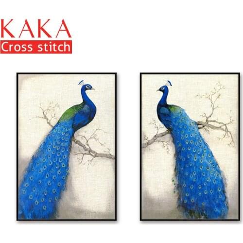 Cross stitch kits,Embroidery needlework sets with printed pattern,11CT-canvas for Home Decor Painting,Animals Full NCKA104