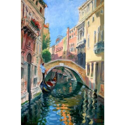 Wall art Venice Ponte Widmann modern painting for house High quality hand painted oil painting canvas