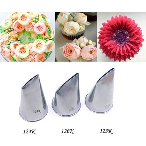 Wholesale 10 pcs/lot 3 Pcs/set Rose Petals Stainless Steel Icing Piping Nozzles Fondant Cake Decorating Pastry Sets Tools