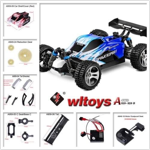 Original WLtoys 1:18 RC Car Spare Parts A949/A959/A959-B/A969-B Parts Accessories A959-01 to A949-13 Arm/Rod/Tail/C Seat/Shaft