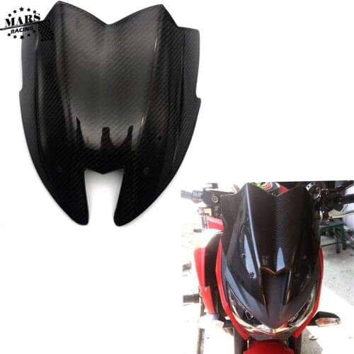 Fit For Kawasaki Z800 2012-2017 Double Bubble Z 800 Motorcycle Carbon Fibre Windshield Deflector WindScreen Viser VIsor Z800