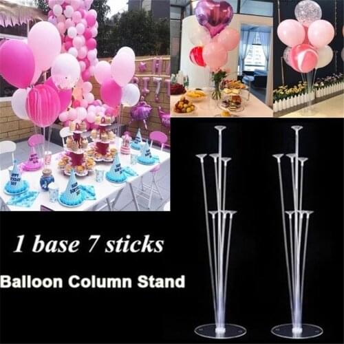 7 tube balloon stand birthday balloons arch stick holder wedding decor baloon birthday party decorations kids ballon