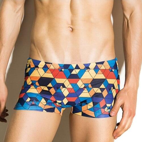 Seobean sexy bikini underwear gay men boxer shorts for man beach board bathing suit wear low waist fashion print design