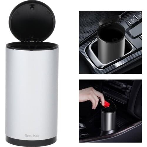 Alloy ABS Car Trash Can Auto Organizer Storage Bag Car Garbage Bin Ashtray Dust Case Holder Car Accessories мусорное ведро