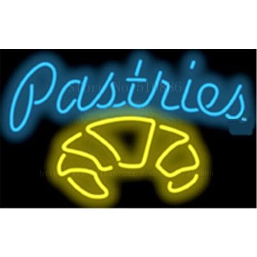 Pastries Fresh Neon sign Glass Tubes Light Bar Beer Club Custom Neon signs Bulbs Store Decoration Signboard signage 17"x14"