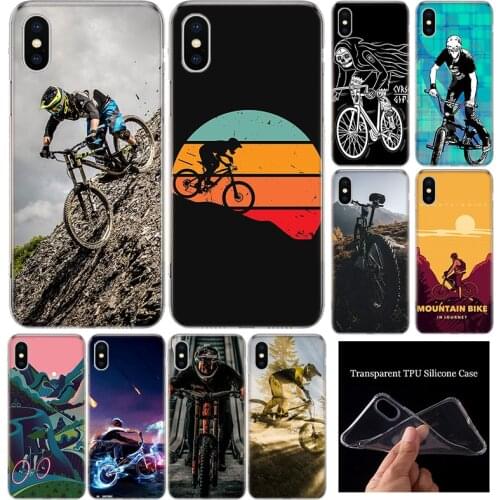 Amazing mountain bike Bicycle MTB Soft Silicone Phone Case For Apple iphone 11 12 Mini Pro XR X XS Max 7 8 6 6S Plus + 7G 6G 5 S