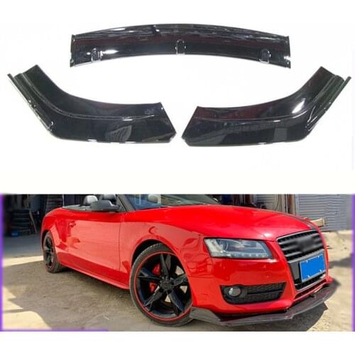 3PCS Universal Car Front Bumper Splitter Lip Diffuser Chin Bumper Body Kits For Benz For BMW For Honda For Ford Audi cabon black