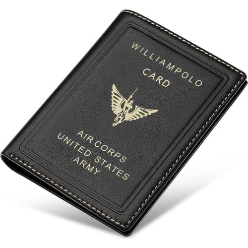 WILLIAMPOLO 100% Genuine Leather Super Soft Slim Small Wallet Men Billeteras Para Hombre 7 Card Holder Wallet