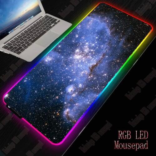 XGZ Starry sky Gaming RGB Large Mouse Pad Gamer XL Mouse Mat Computer Mousepad Led Backlight Surface Mause Pad Keyboard Desk Mat
