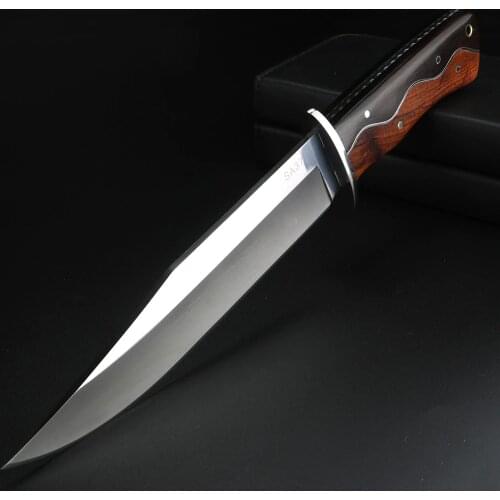 Japanese mirror light high quality tactical knife outdoor hunting knife outdoor defensive camping knife with protective case