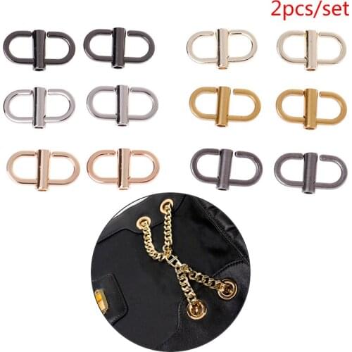 2Pcs Hot Sale Metal Buckle Clip Adjustable Backpack Strap Length Shorten Handbag Chain Strap Bag Accessories Wholesale