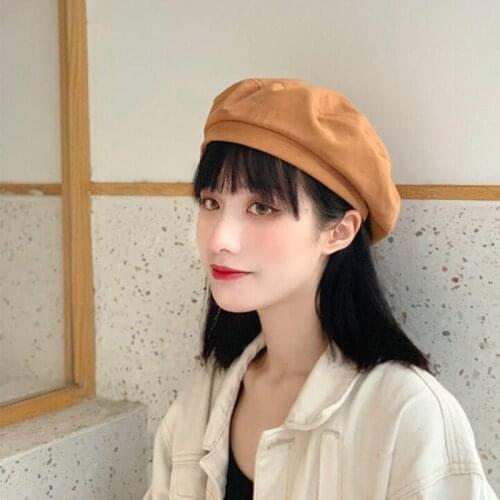 Women Denim Beret French Beanie Hat Vintage Painter Hat for Girls Lady Easy to Match Clothes Fashion Winter Warm