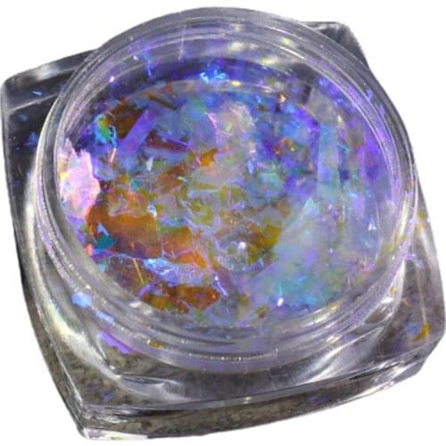 1Bottle Japanese Manicure Glitter Shiny Glass Auroras Shredded Paper Cellophane Decoration DIY Nail Art Broken Sequins Decals