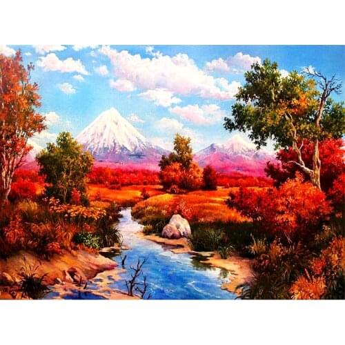 5d DIY Diamond Painting square Diamond Embroidery Autumn natural scenery picture Painting rhinestones mosaic pattern decoration