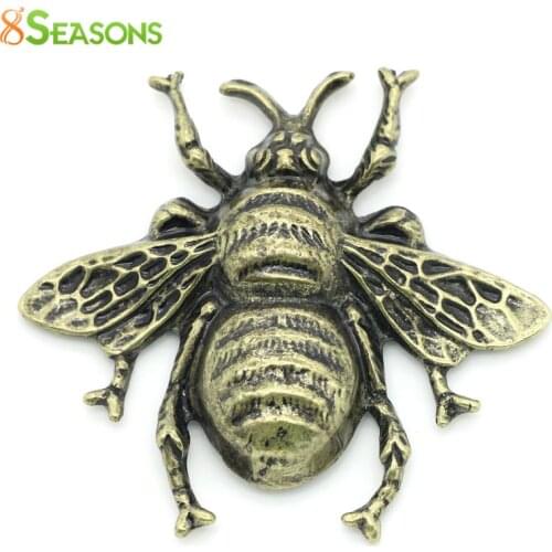 8SEASONS Embellishments Findings Bee Antique Bronze 4x3.7cm,5 PCs (B25836)