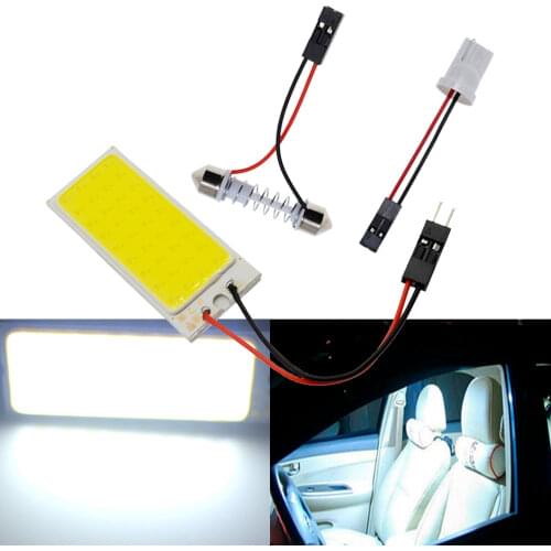 C5W Cob 24 36 48SMD chip White Reading Lamp led T10 Car Led parking Bulb Auto Interior Panel Light interior part Festoon license