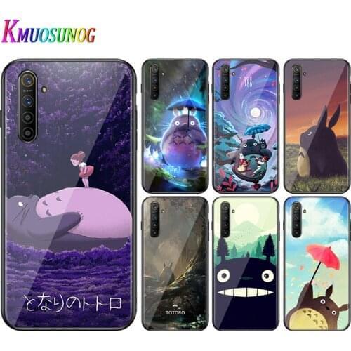 For OPPO A5 A9 2020 F7 Phone Cover Shell My Neighbor Totoro for OPPO Reno 2 Z 2Z 2F 3 4 Pro 5G Bright Black Phone Case