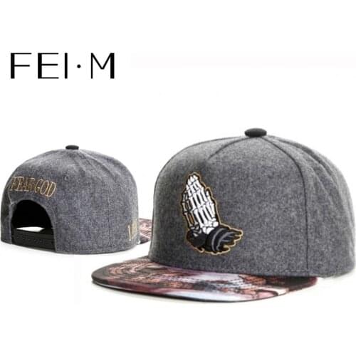 FEI M Fashion BONEZ Adjustable Snapback Cap Autumn Woollen Cloth Keep Warm Baseball Cap Adult Casual Sports Sun Basketball Hat 5