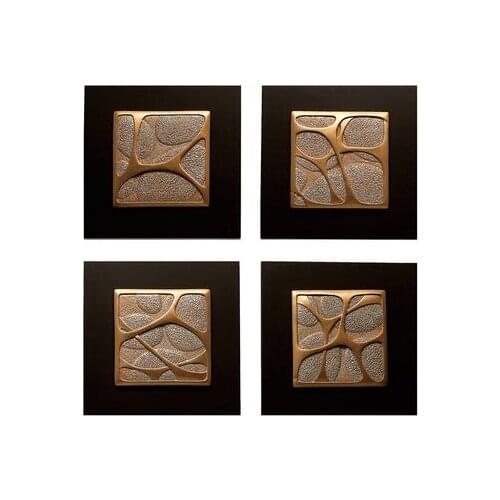 Fu carved Home decoration, living room decoration, modern simple wind fresco, square European style painting, quadruple 3D relie
