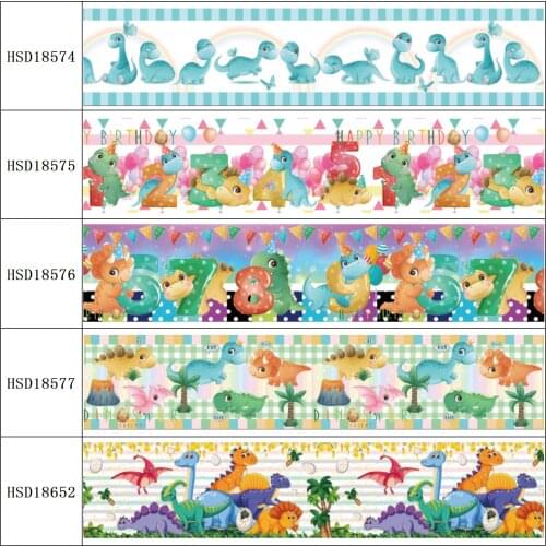 HSDRibbon free shipping 3" 75mm heat transfer printed hsd-design series Grosgrain Ribbon 50Yards/Roll