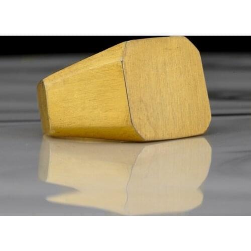 Customized 925 Sterling Silver golden plated Ring Square Simple Signet Rings for male Women Men Best Gift rings gold/silver