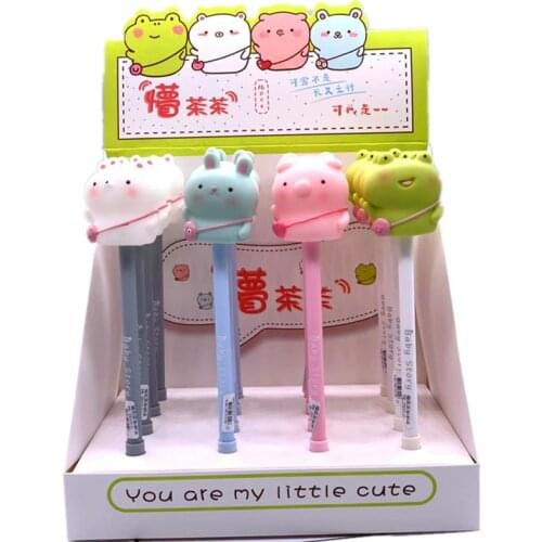 Kawaii Animal Frog Pig Rabbit Relax Gel Ink Pens Signature Pen Stationery Pens Cute School Office Supply Promotional Gift