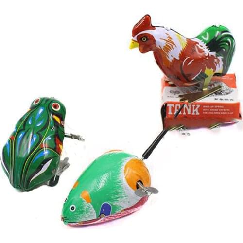 New Arrival Classics Wind-Up Chicken Cock Pecking Tin Toys For Children Mechanical Toy For Kids Collection