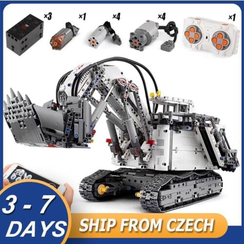 MOULD KING 13130 APP RC High-Tech Car The MOC-1874 Terex RH400 Mining Excavator Set Kids Christmas Toys Building Block Brick