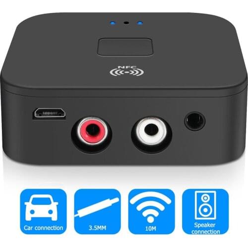 B11 NFC Bluetooth 5.0 Music Receiver Wireless Audio Hands-free Call Adapter Aux Car Adapter Dongle for iPhone for Android device