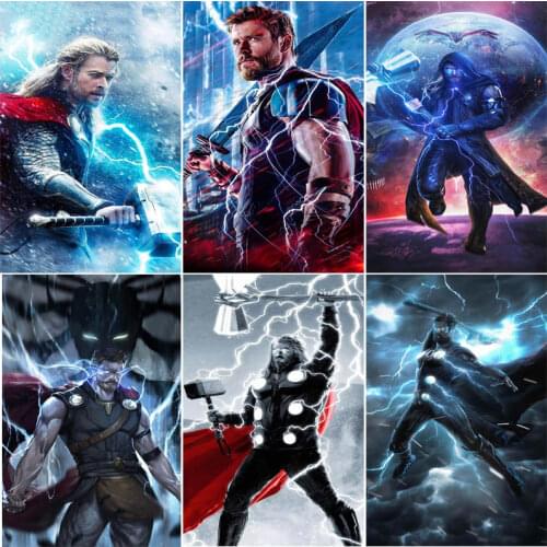 Avengers Thor Diamond Painting Marvel Superhero Series Cross Stitch Kits Diamond Embroidery Mosaic Home Decor Christmas Gift