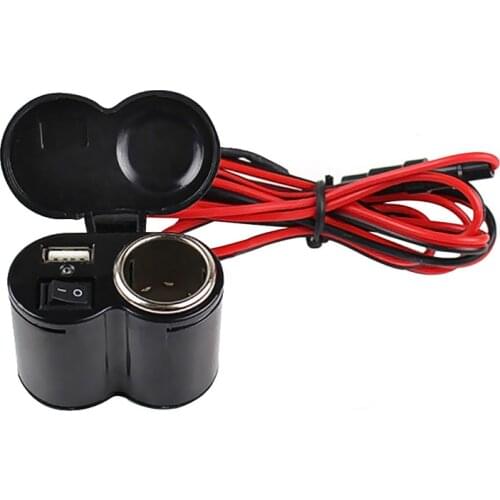 New Arrive Car Motorcycle Bike Waterproof Cigarette Lighter USB Power Charging Socket New