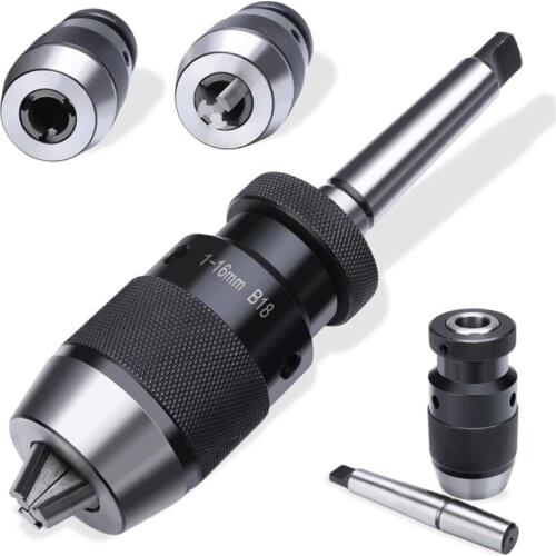 Drill Chuck Arbor 1-16Mm Self Tighten Keyless Drill Chuck & MT2-B18 Arbor Fits for Almost All Drilling and Lathes with MK2 Mount
