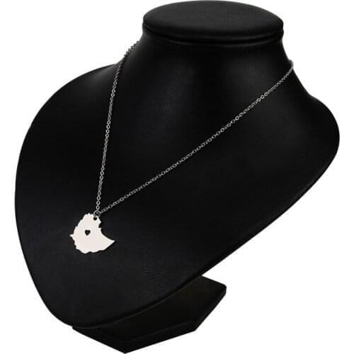 Europe And The United States Trend Jewelry Popular Ethiopian Map Pendant Necklace