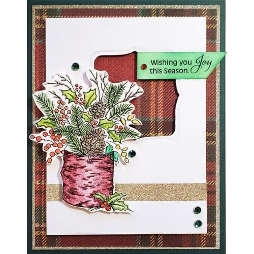 Have A Festive Season Leaves Candle Christmas Clear Transparent Stamp Scrapbook for Card Album Make Diy Craft Stamp 2020