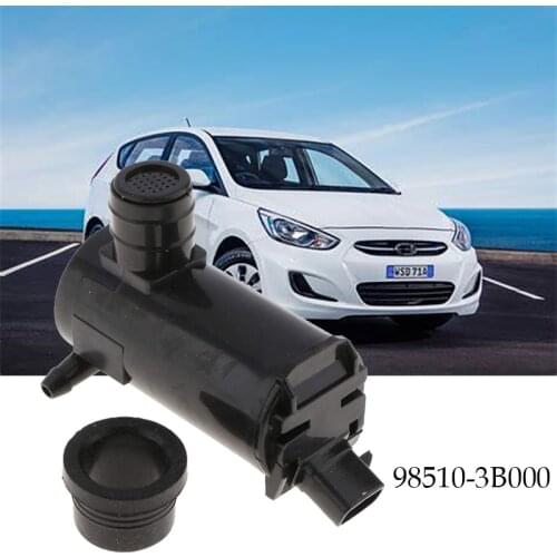 Professional Windshield Windscreen Wiper Washer Pump Assy Black Replacement 98510-3B000 for Hyundai Accent Elantra