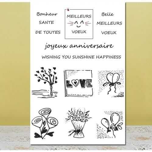 AZSG French Language Clear Stamps For Scrapbooking DIY Card Making Album Silicone Decoration Crafts